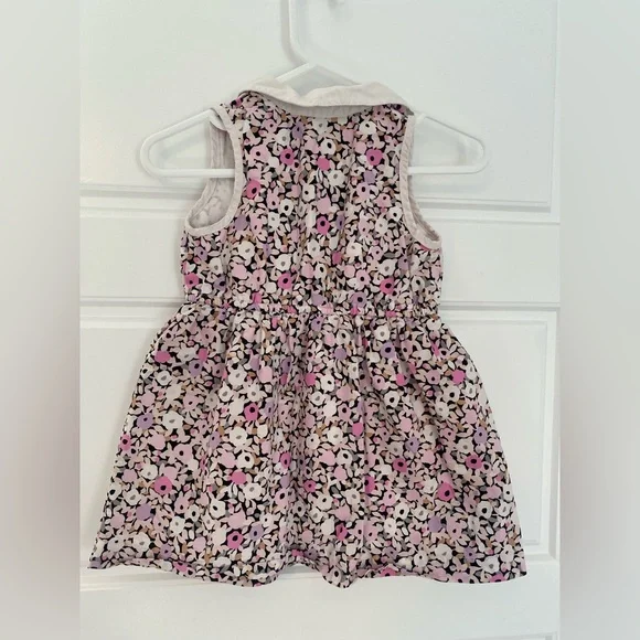 kate spade Floral Sleeveless Collared Dress in Pink and Cream Size 24 Months - Picture 5 of 7